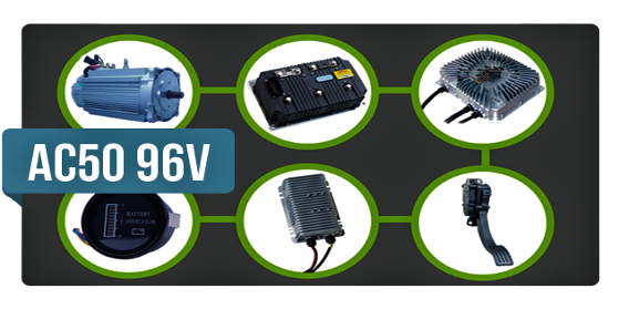Kit de conversion autos electricos 96v